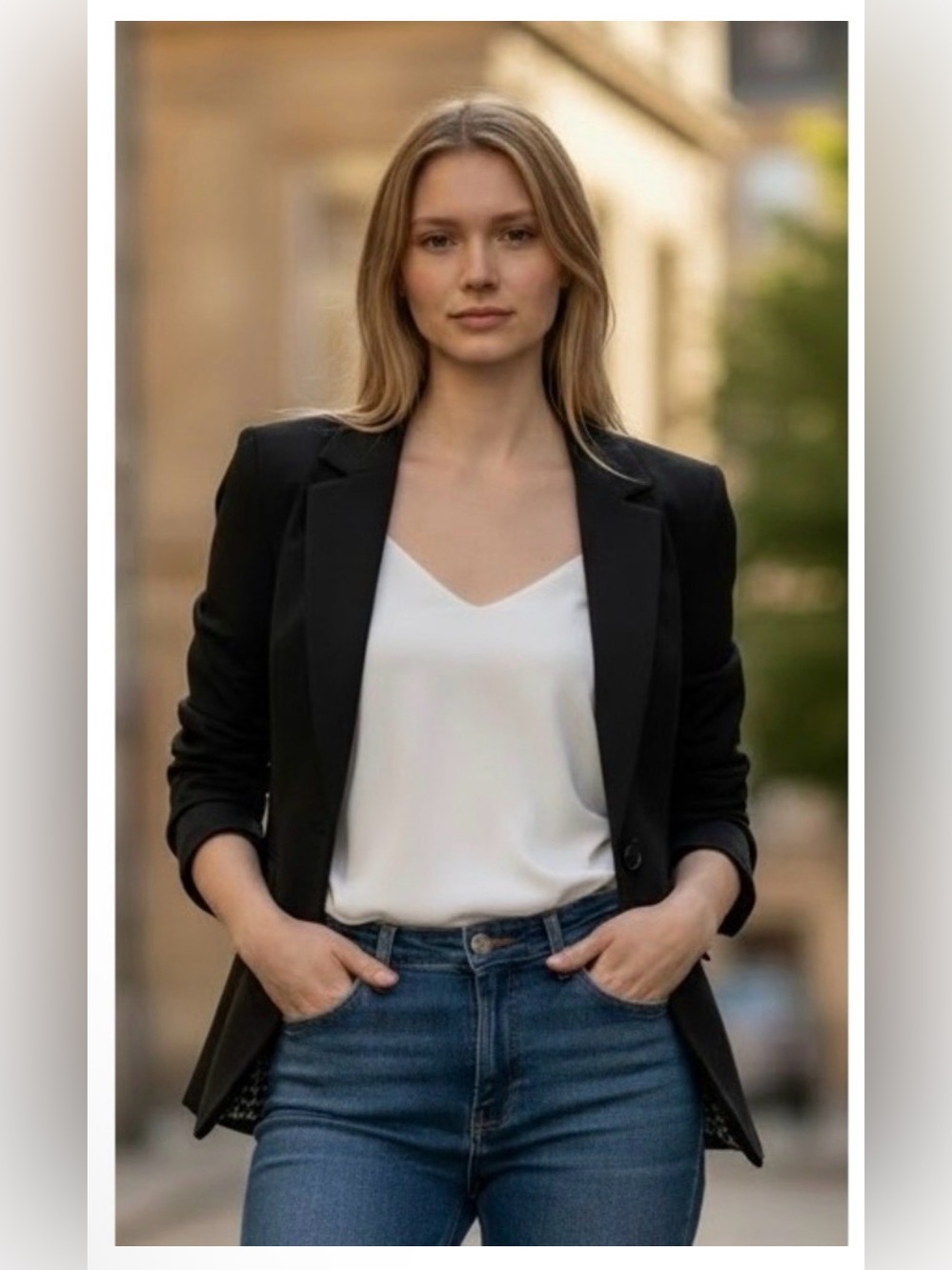 Kasper Black Blazer Size 16 with pockets